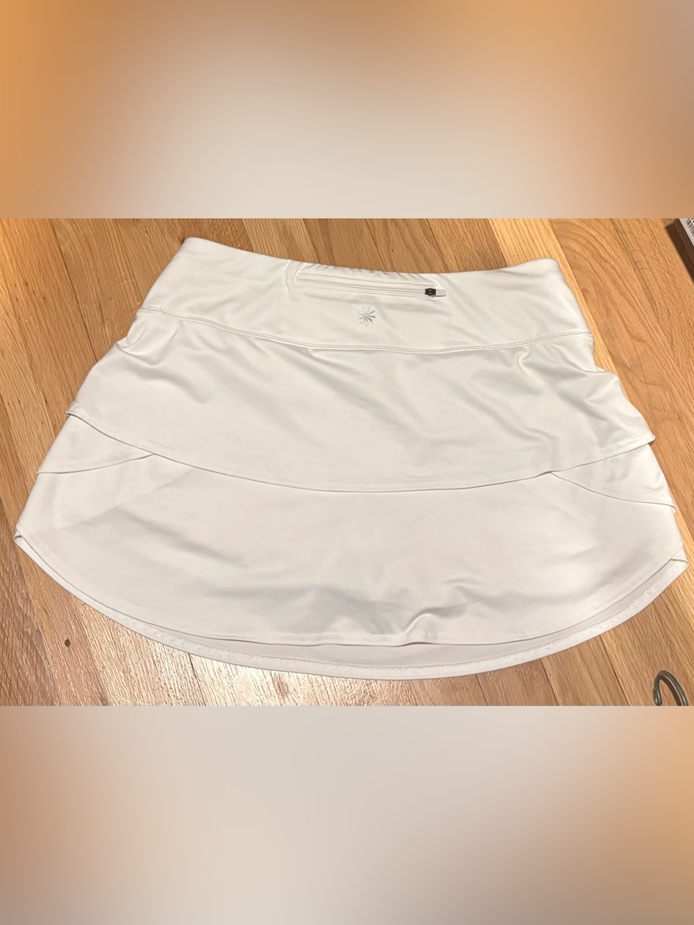 Athleta White Tiered Mini Skirt - Picture 3 of 7